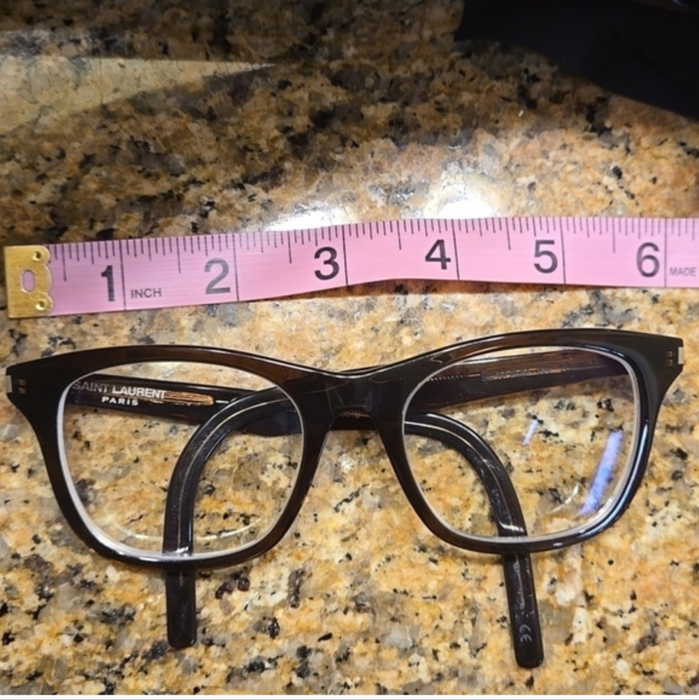 Saint Laurent Dark Brown Eyeglasses - Picture 2 of 6